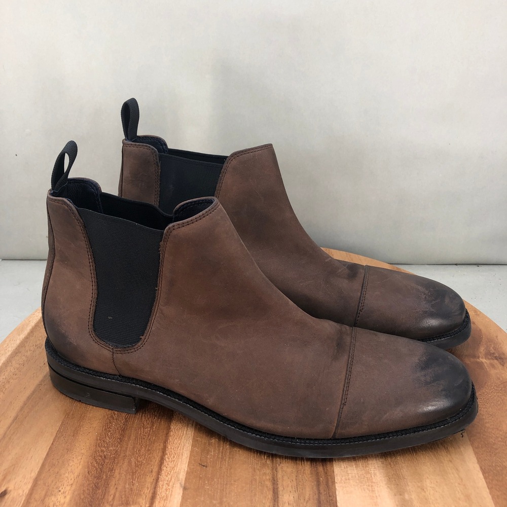 Cole Haan Wagner Grand Mens 11 M Brown Leather Chelsea Boots Pull On Ankle